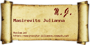 Masirevits Julianna névjegykártya